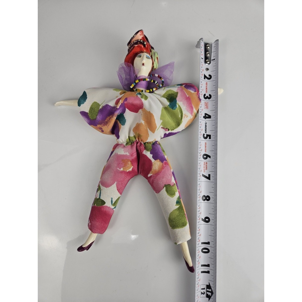 Poupee Millet Cerri Art 11" French Porcelain Doll Awesome Headdress And Scarf - Picture 10 of 11